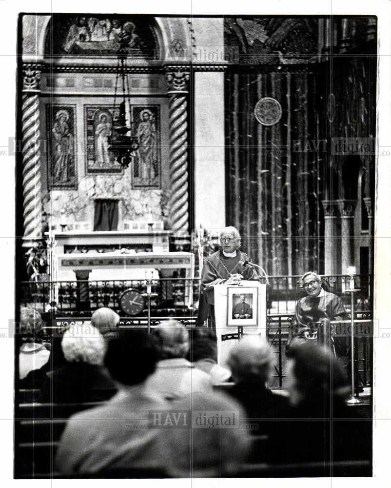 1980 Press Photo St Aloysius Church Detroit Times - Historic Images