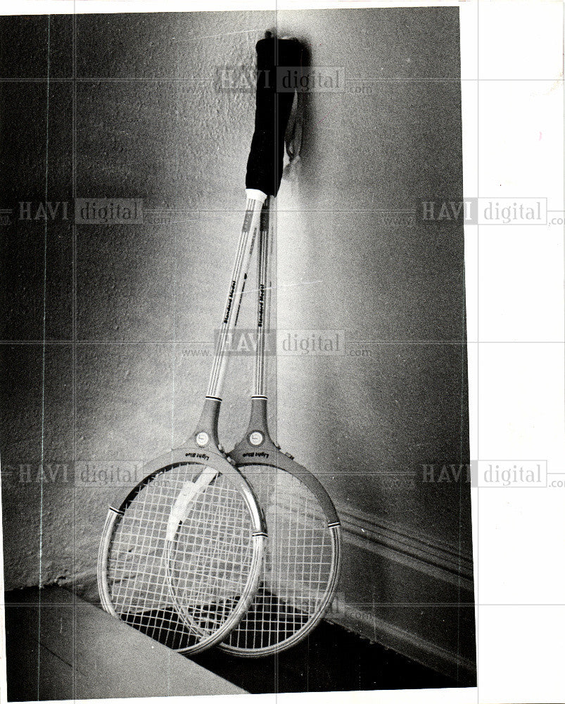 1981 Press Photo squash racket lighter softer - Historic Images