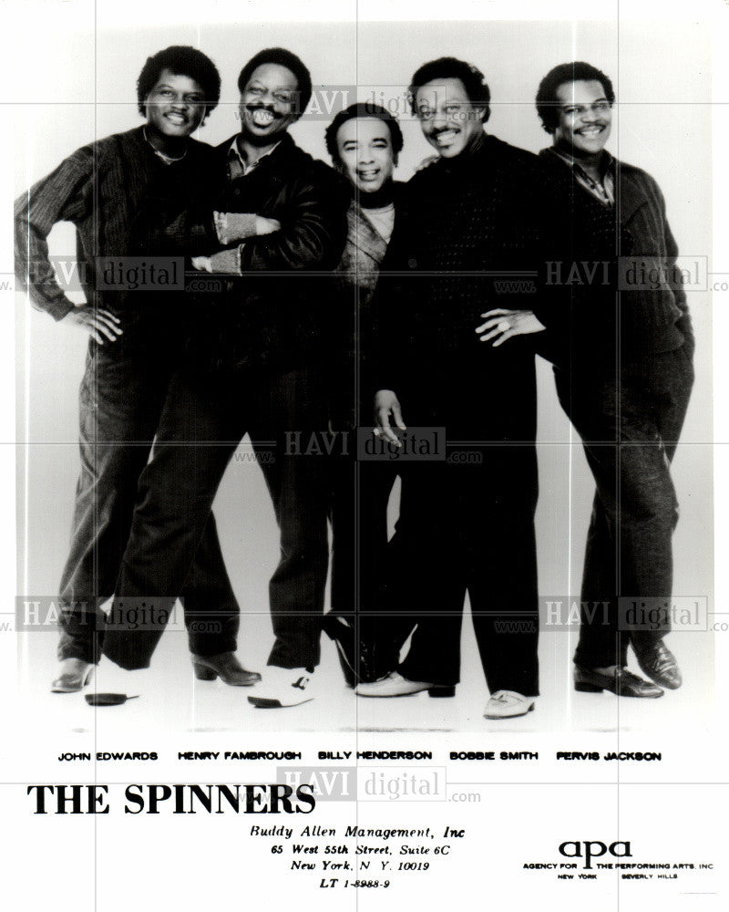 1995 Press Photo The Spinners soul music vocal group - Historic Images