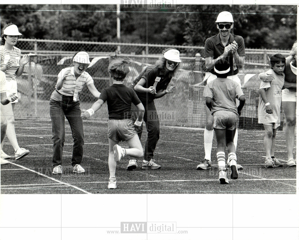 1986 Press Photo Special Olympics sports competition - Historic Images