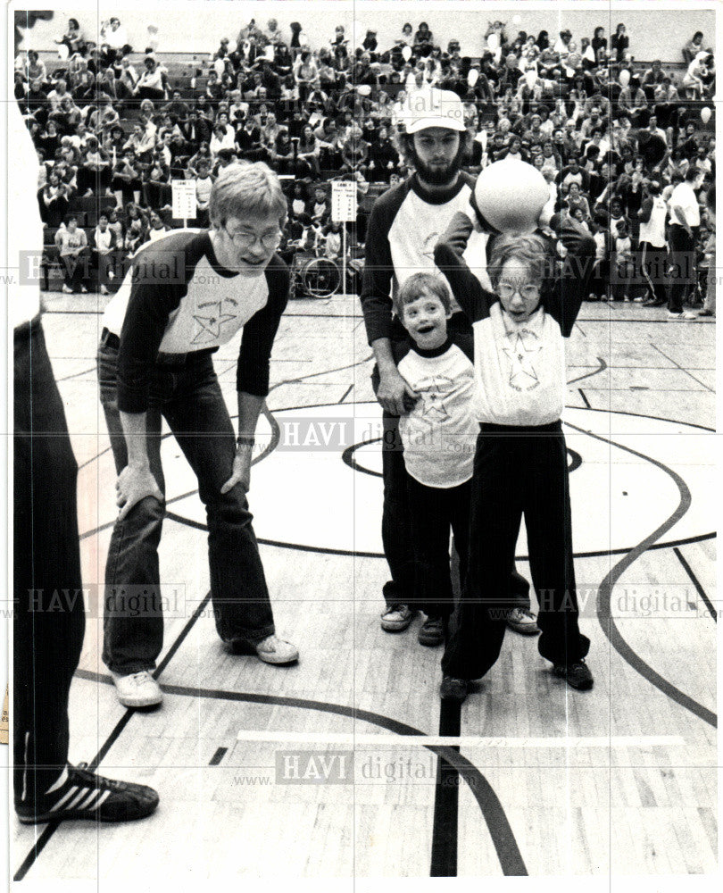 1981 Press Photo Detroit Tigers Special olympics - Historic Images