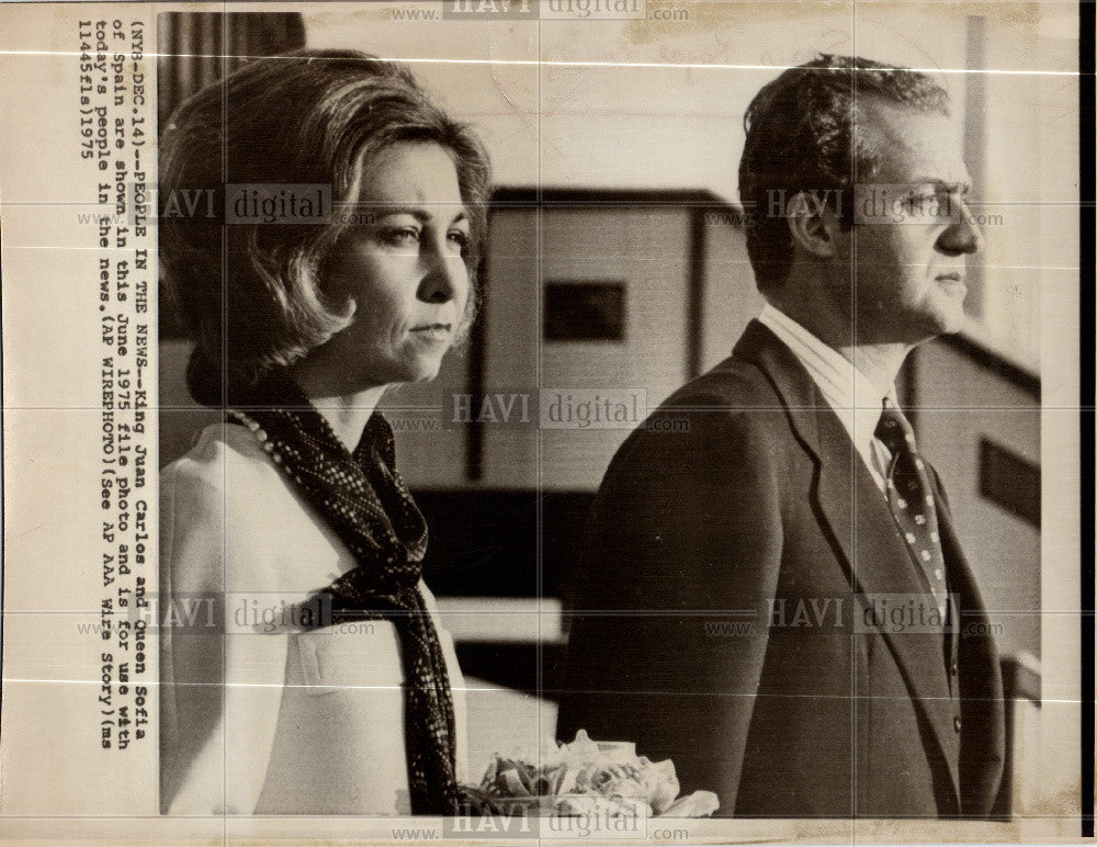 1975 Press Photo Spain royal family King Carlos - Historic Images