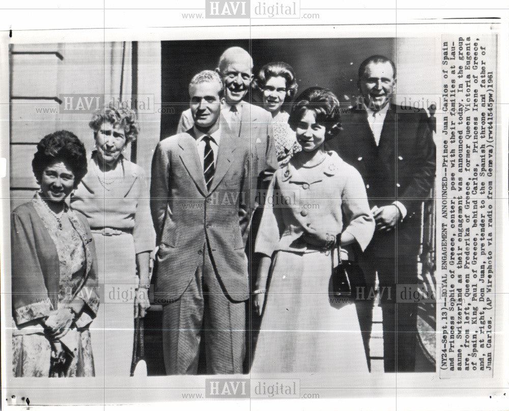 1961 Press Photo Spain Royal Family Prince Juan Carlos - Historic Images