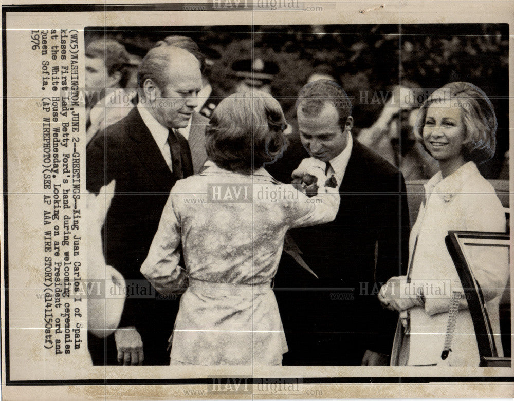 1976 Press Photo Spain Royal Family King Juan Carlos I - Historic Images