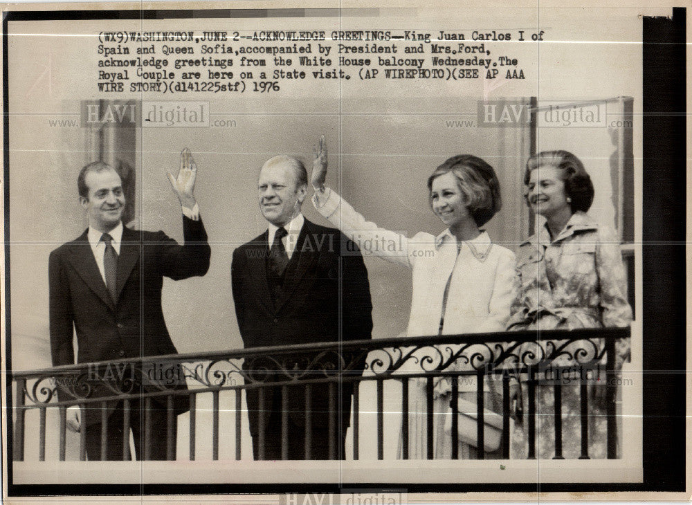 1976 Press Photo Spanish Royal Family Juan Carlos - Historic Images