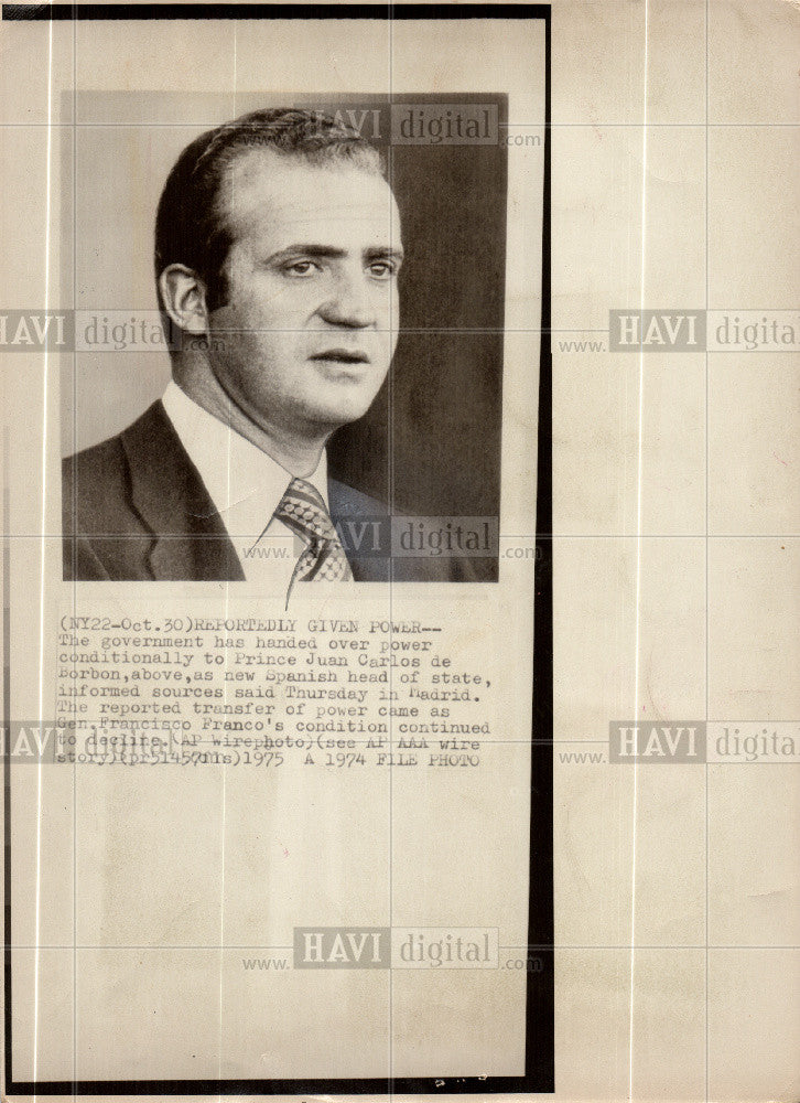 1977 Press Photo Prince Juan Carlos Spain - Historic Images