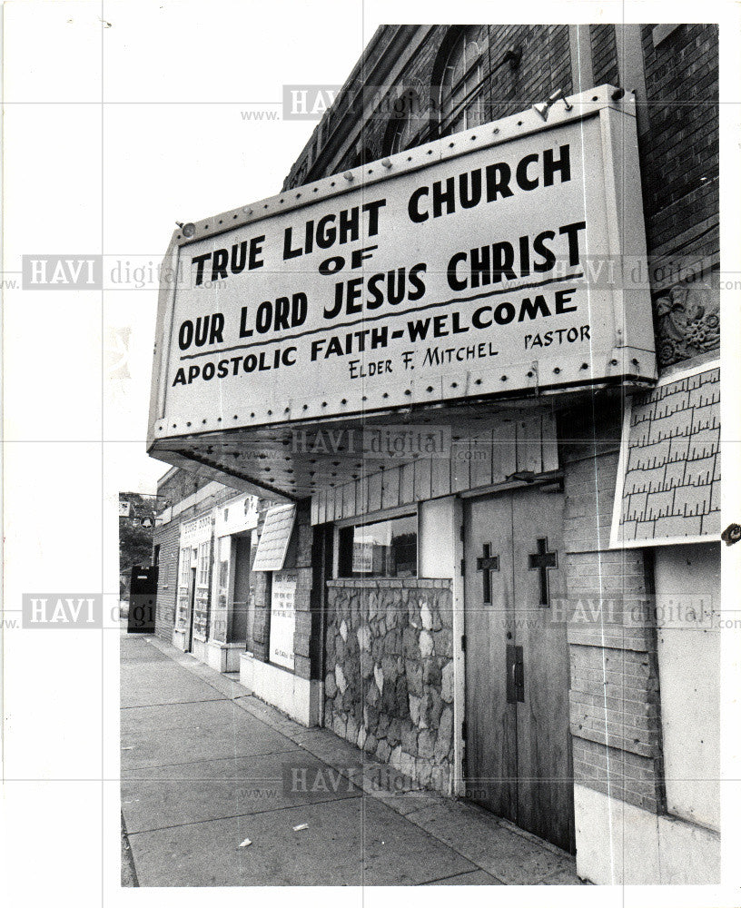 1972 Press Photo True Light  marquee on cast side - Historic Images