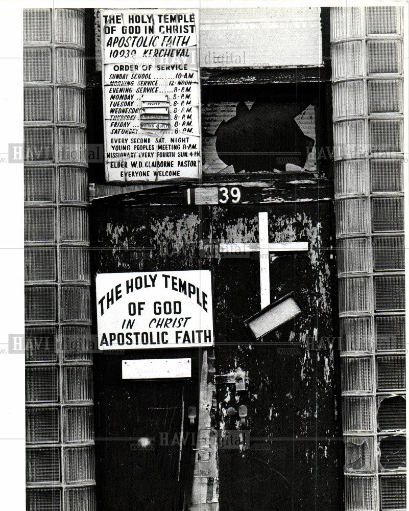 1984 Press Photo Storefront churches - Historic Images