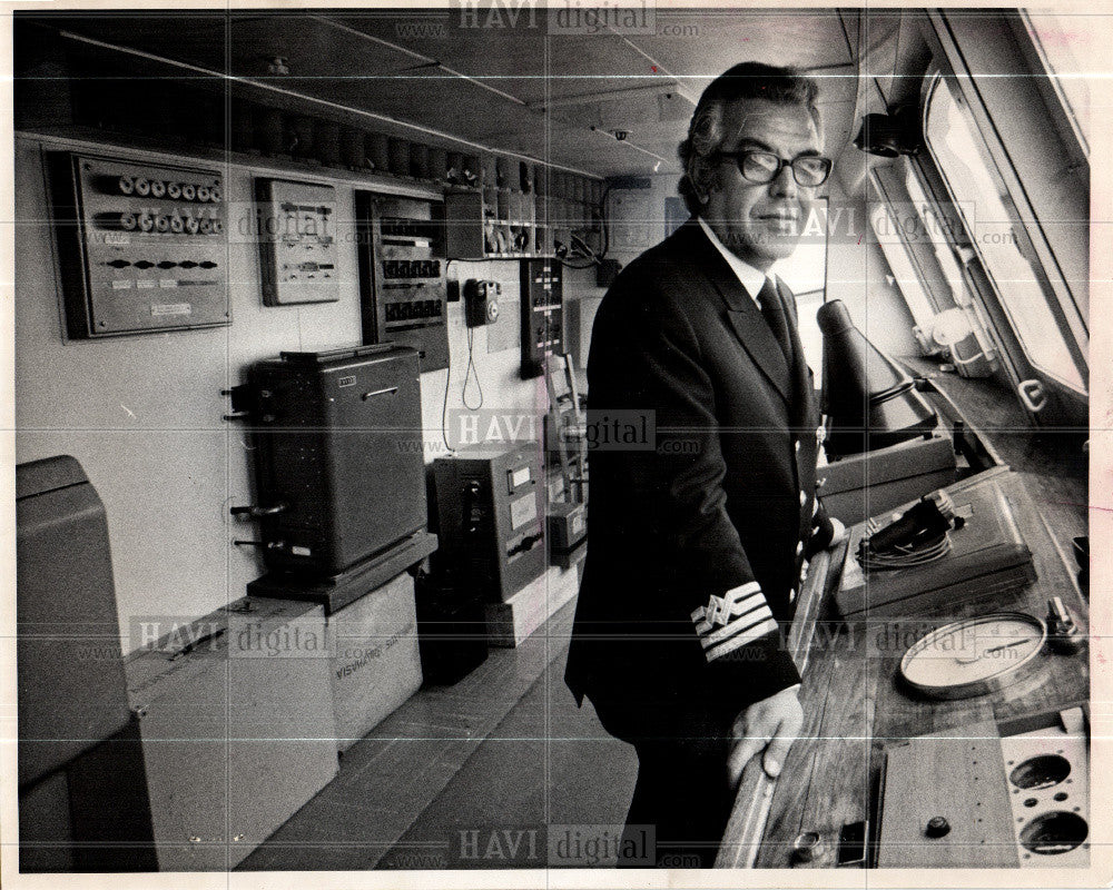 1974 Press Photo Gapt. Ioannis Beristianos cruise ship - Historic Images