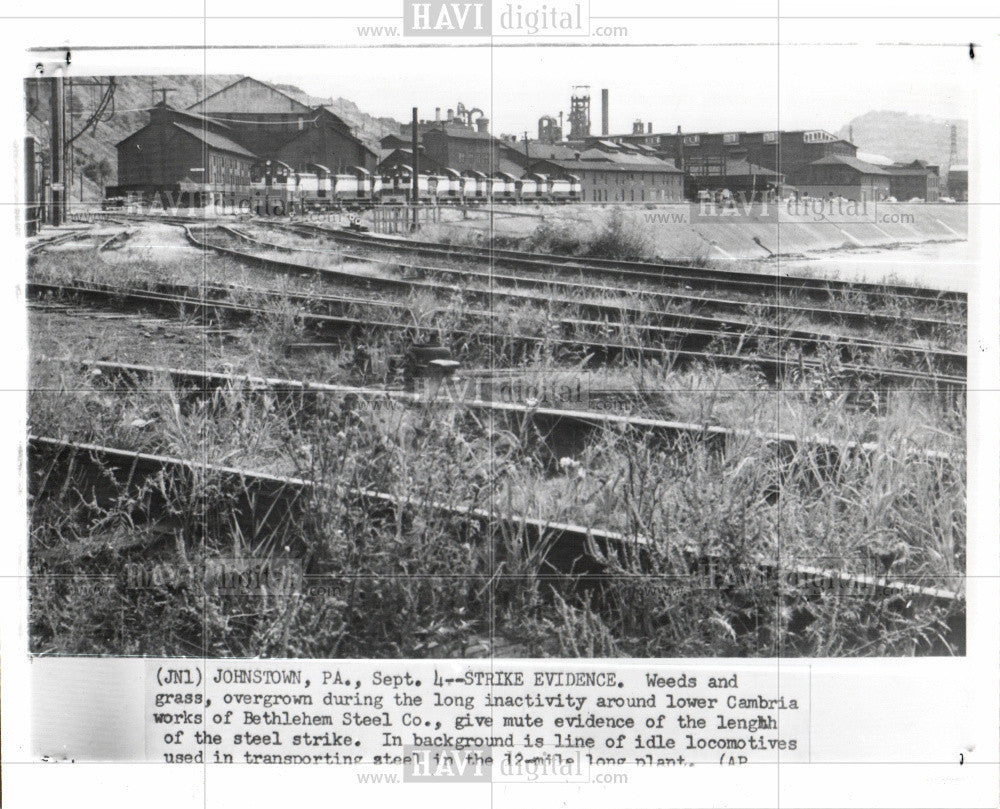 1959 Press Photo Bethlehem Steel during strike - Historic Images