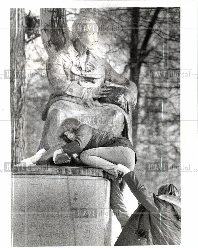 1978 Press Photo Statue-von Schiller, Johann - Historic Images