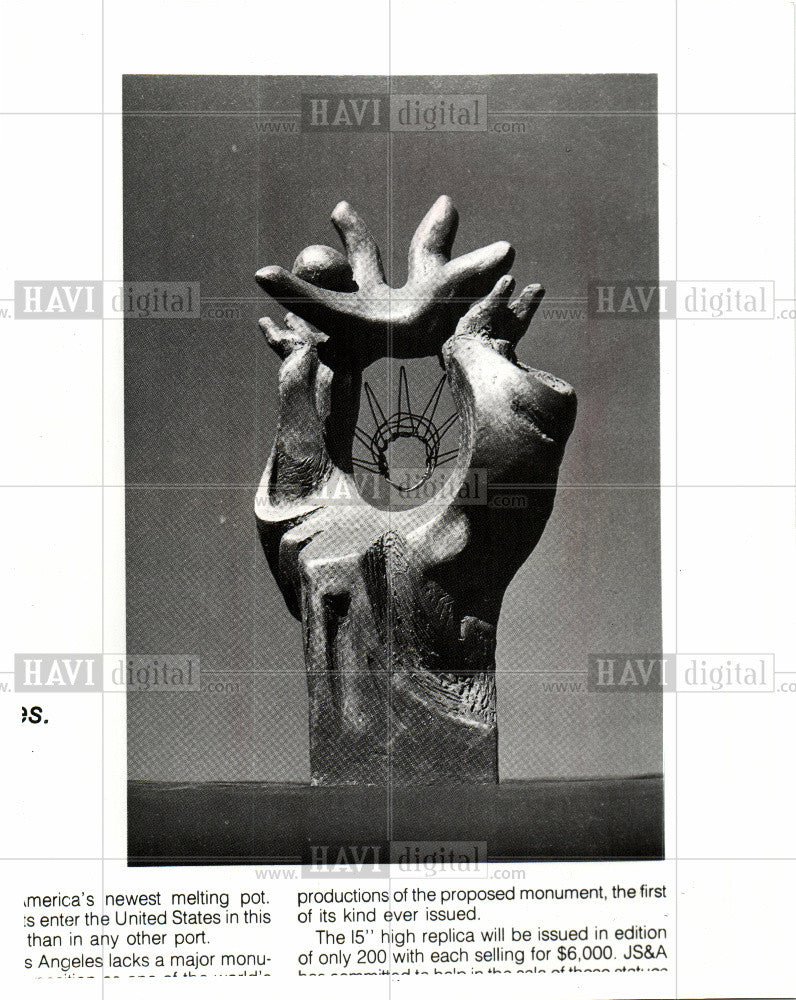 1984 Press Photo Statue of America - Historic Images