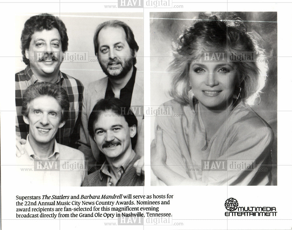 1988 Press Photo Statlers Barbara Mandrell Music Awards - Historic Images