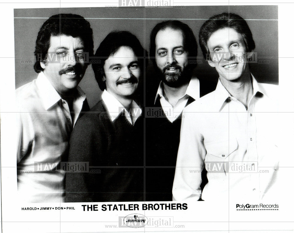 1985 Press Photo The Statler Brothers American Country - Historic Images