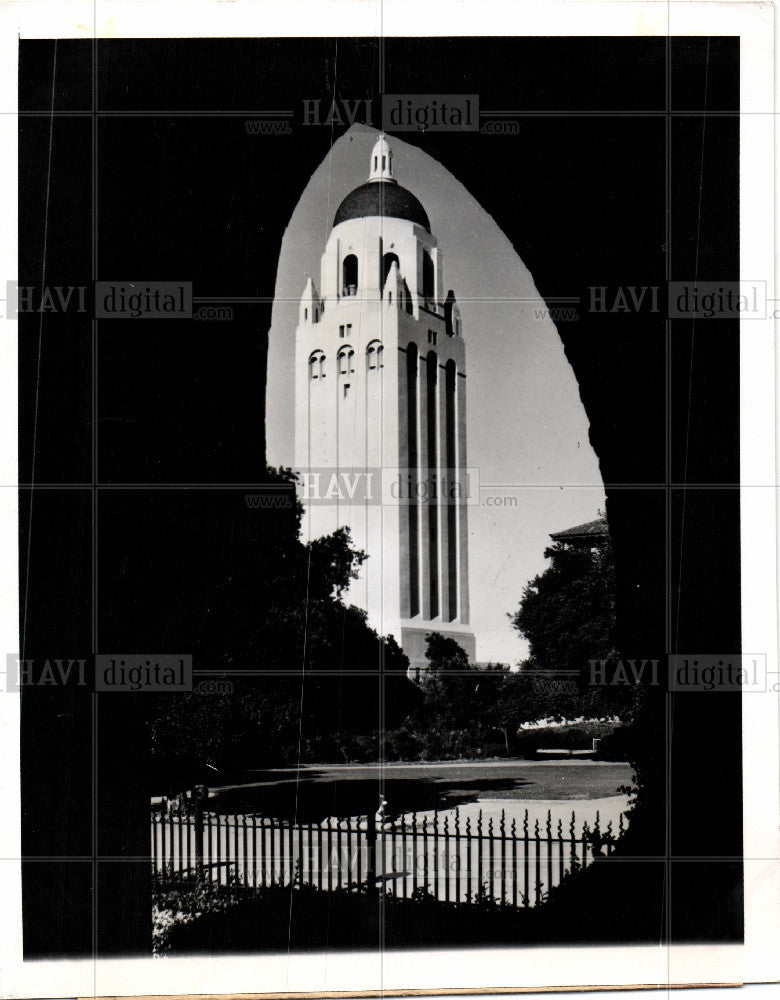 1989 Press Photo Stanford University  libary Palo Alto - Historic Images