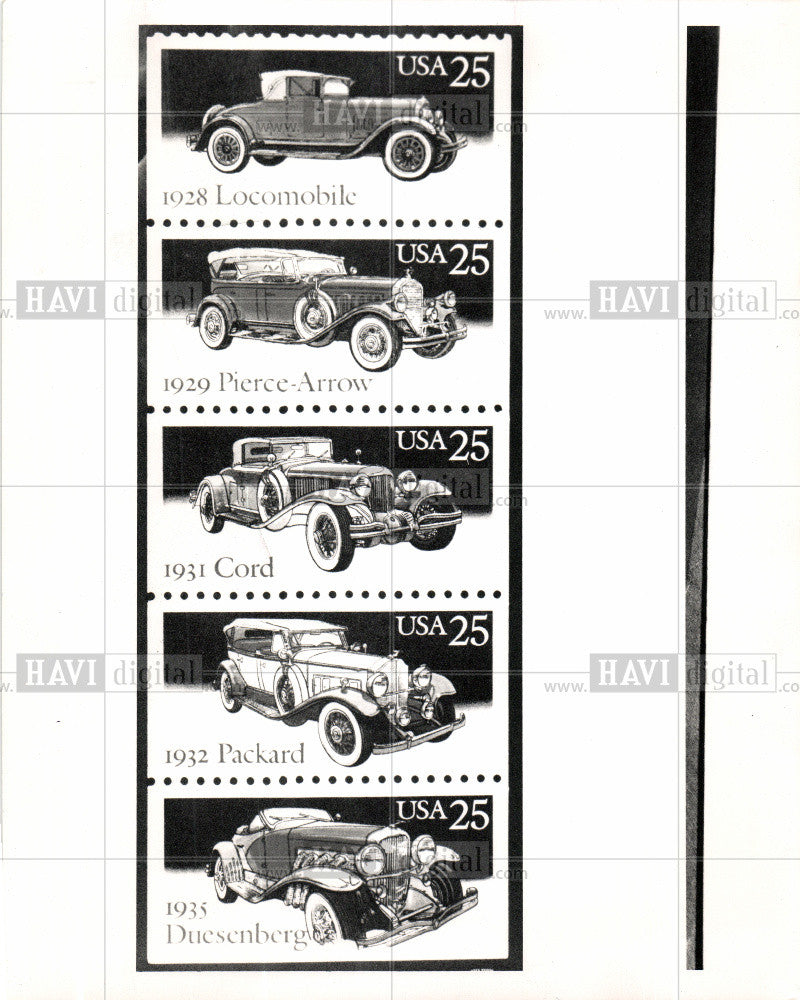 1988 Press Photo First Day Issue Ceremony classic car - Historic Images