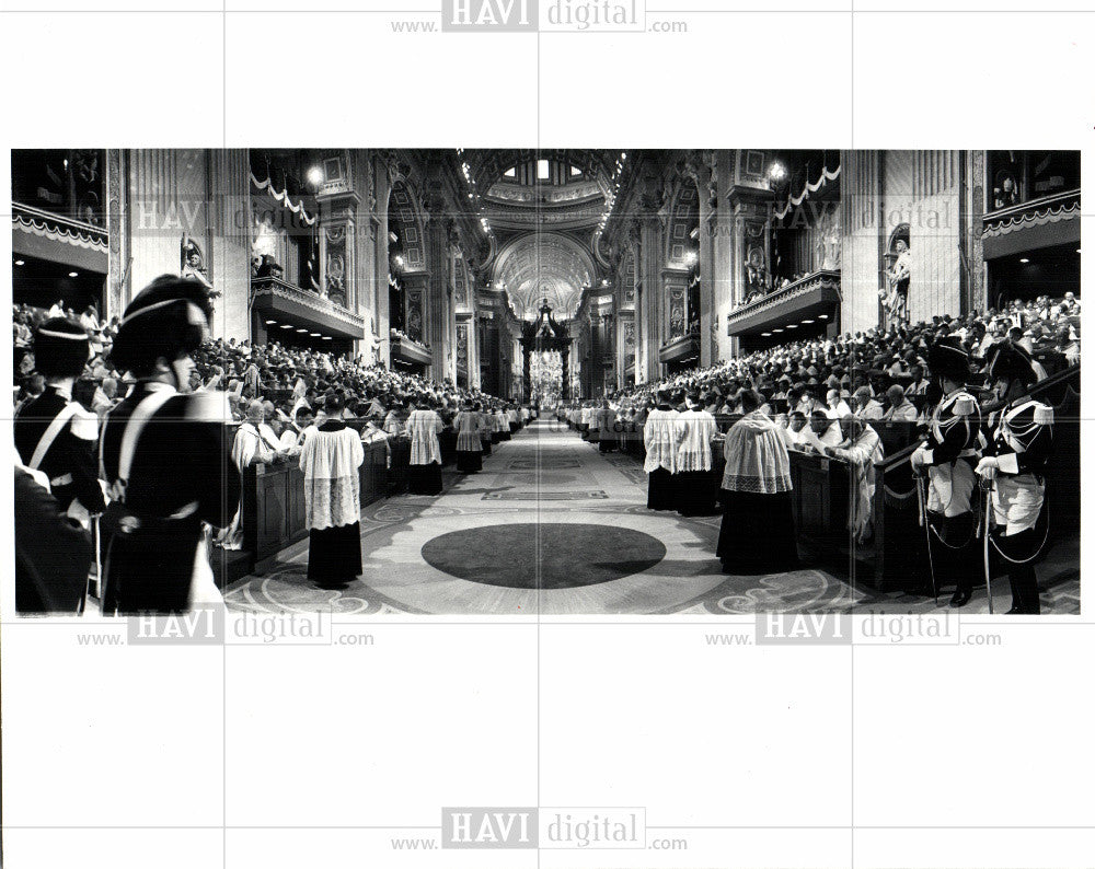 1985 Press Photo St. Peter&#39;s church Basilica Vatican - Historic Images