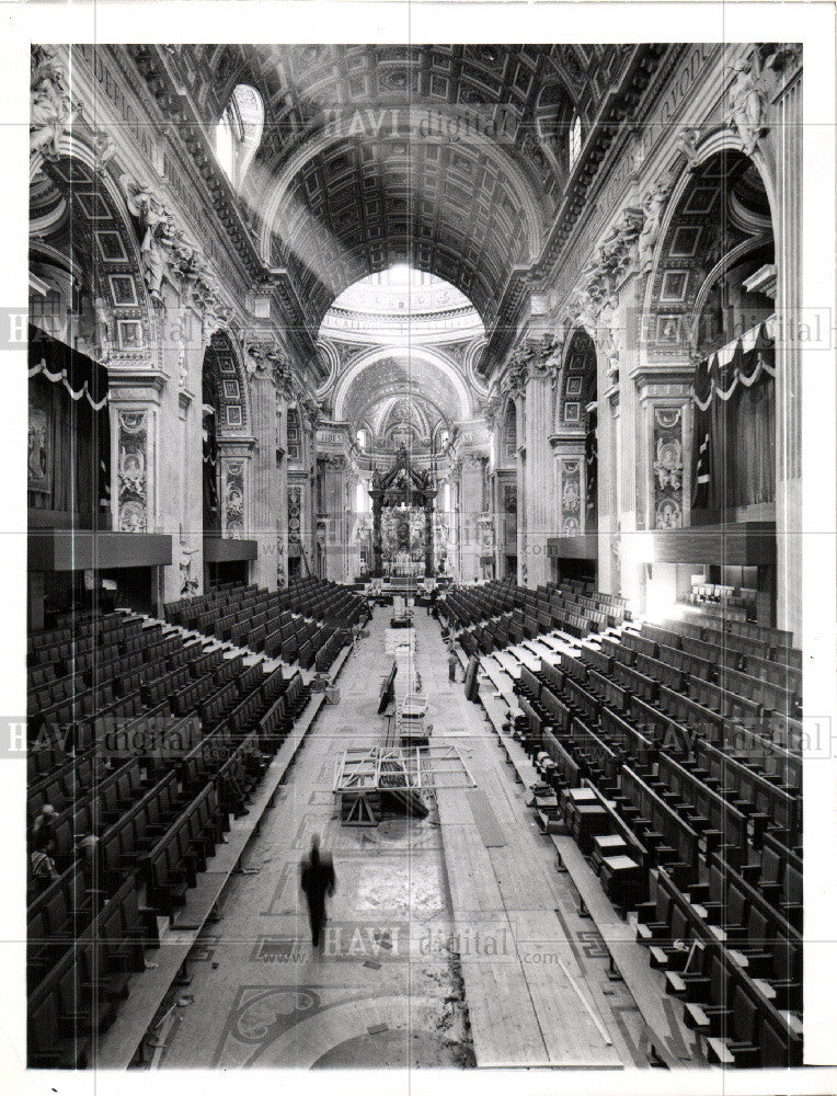 1962 Press Photo Basilica church Vatican City. - Historic Images