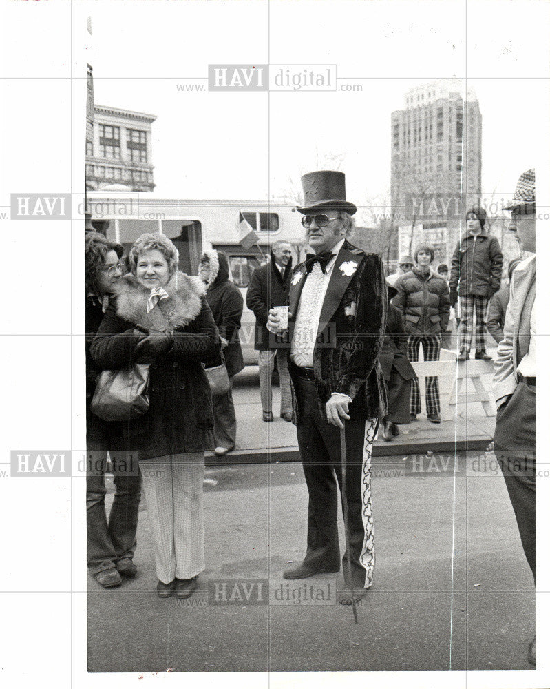 1976 Press Photo St. Patricks Day Detroit - Historic Images