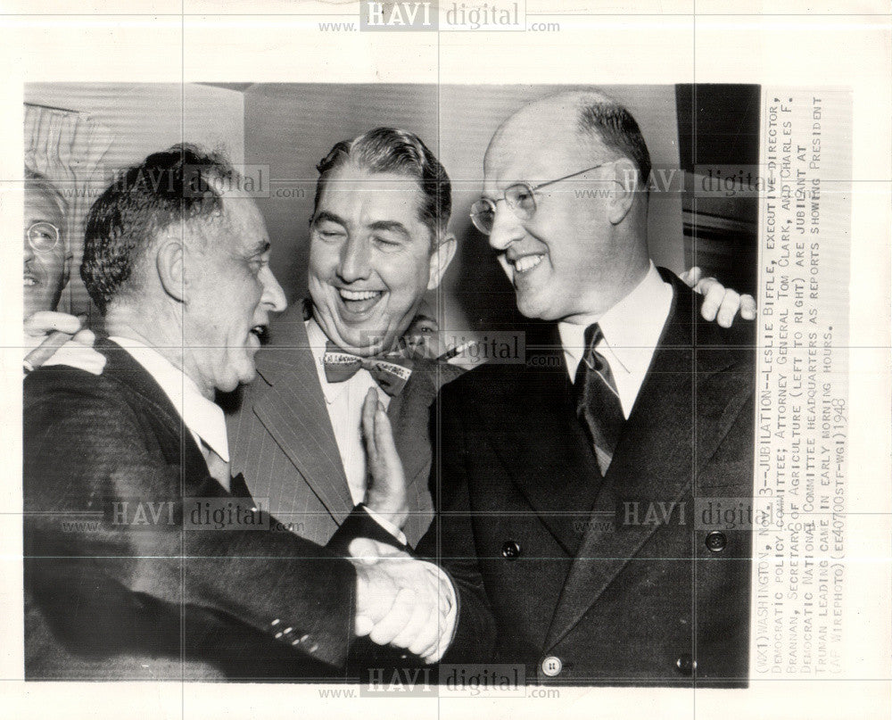 1948 Press Photo Democratic leaders celebrating - Historic Images