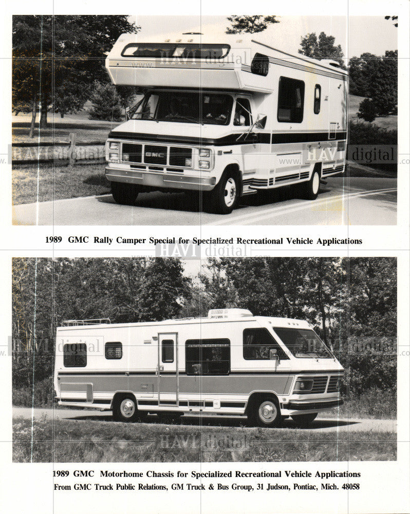 Press Photo Recreation  Vehicle 1989 GMC Mich - Historic Images