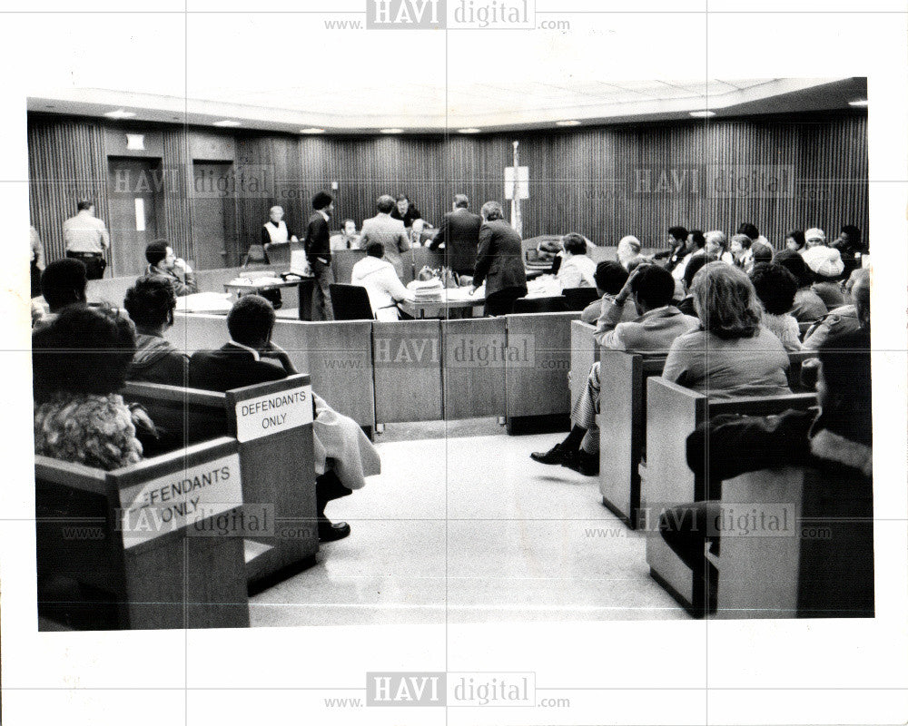 1977 Press Photo Misdemeanors court, recorder's court - Historic Images