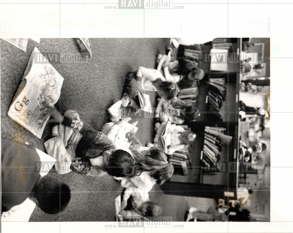 1989 Press Photo kindergarten library Rose Palmer - Historic Images