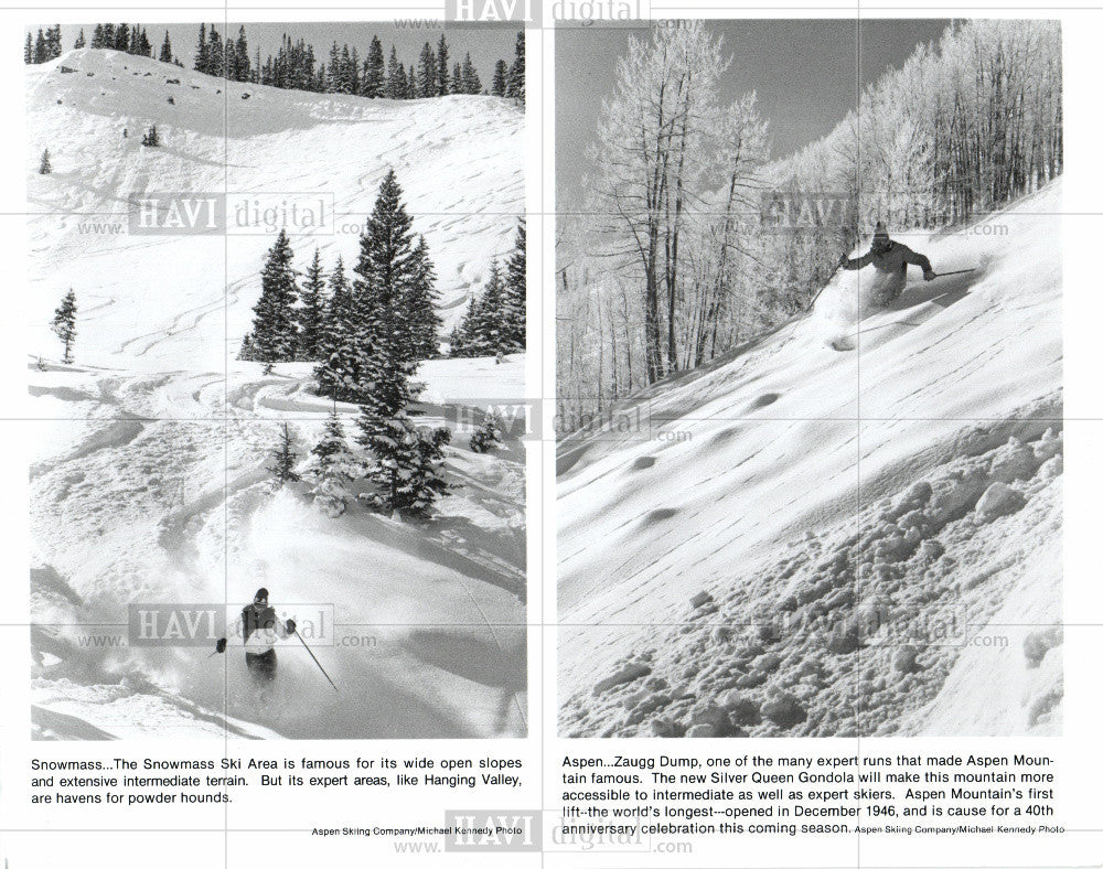 Press Photo Snowmass Aspen Skiing - Historic Images