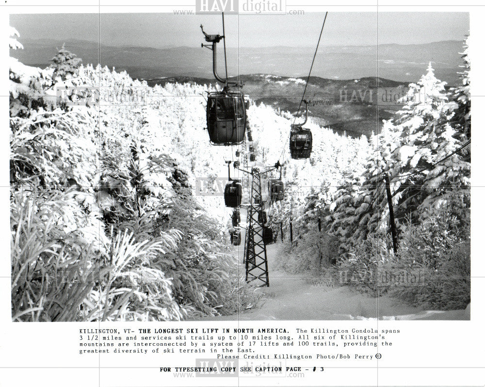 Press Photo The longest ski lift - Historic Images