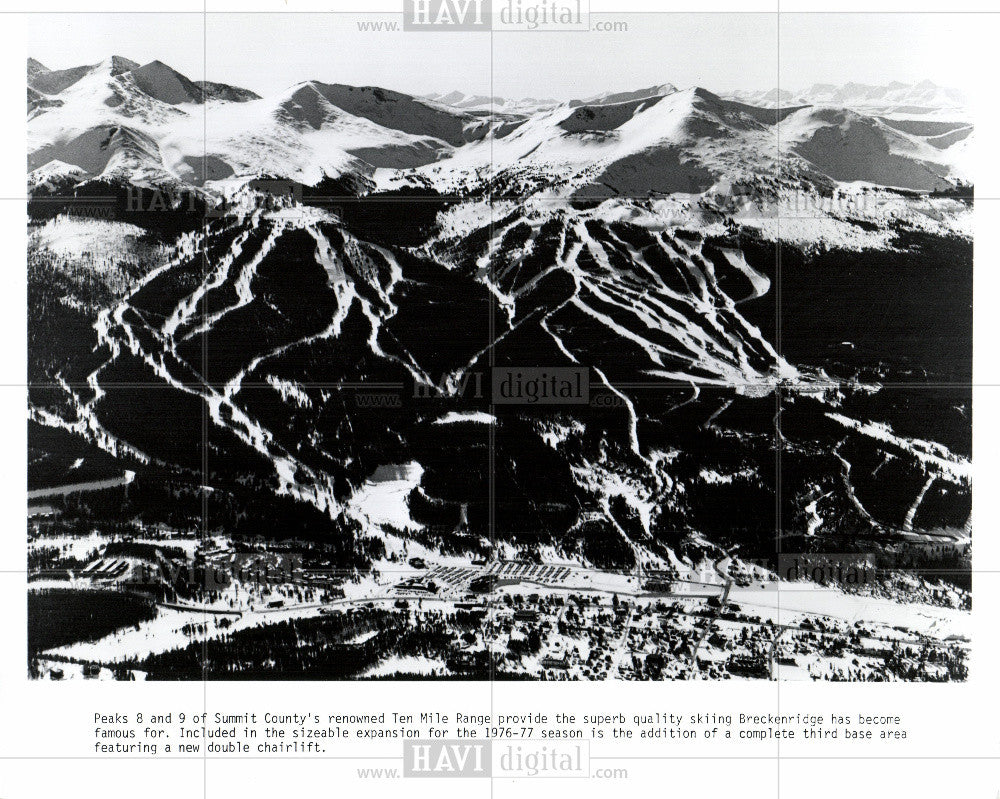 Press Photo Peaks Summit county ski Breckenridge - Historic Images