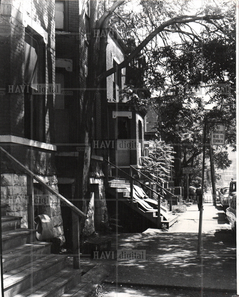 1962 Press Photo Row of houses Abbott empty - Historic Images