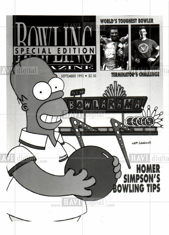 1992 Press Photo HOMER SIMPSON - Historic Images