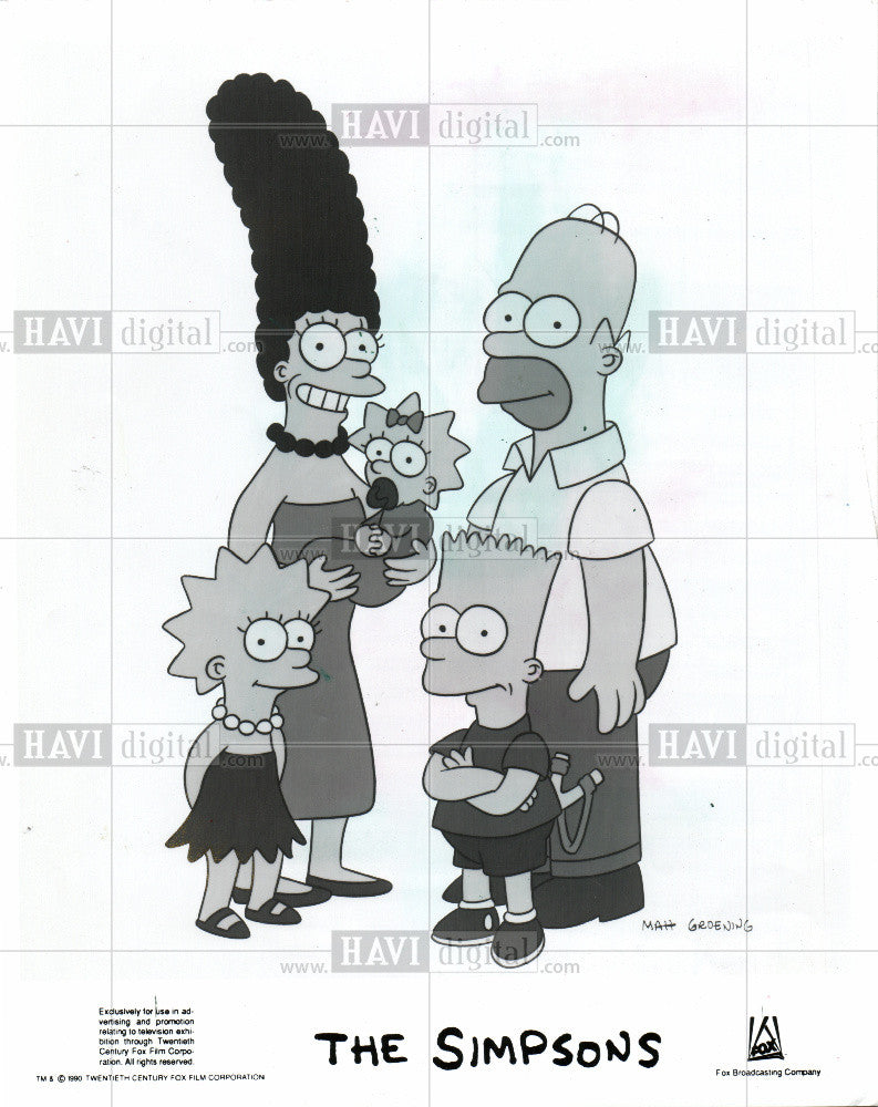 1990 Press Photo The Simpsons - Historic Images