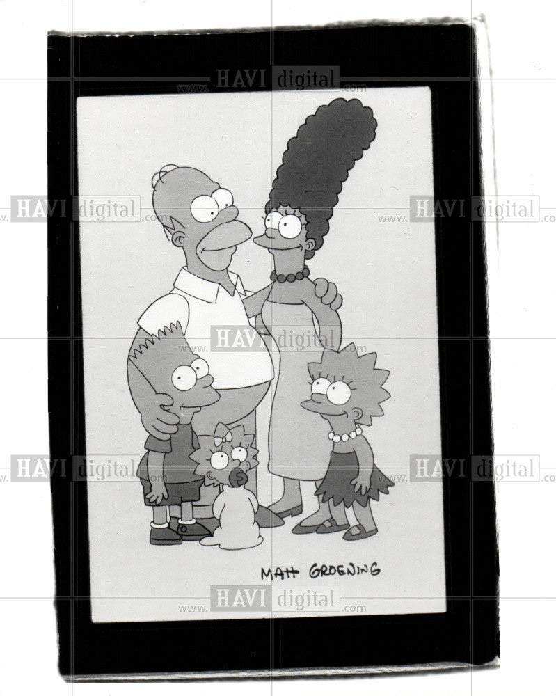 1991 Press Photo The Simpsons Animated Sitcom Cartoon - Historic Images
