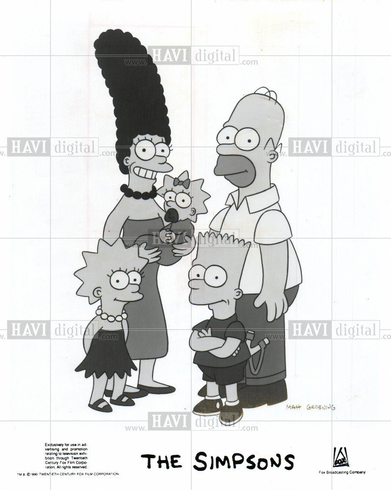 1994 Press Photo The Simpsons animated comedy satire - Historic Images