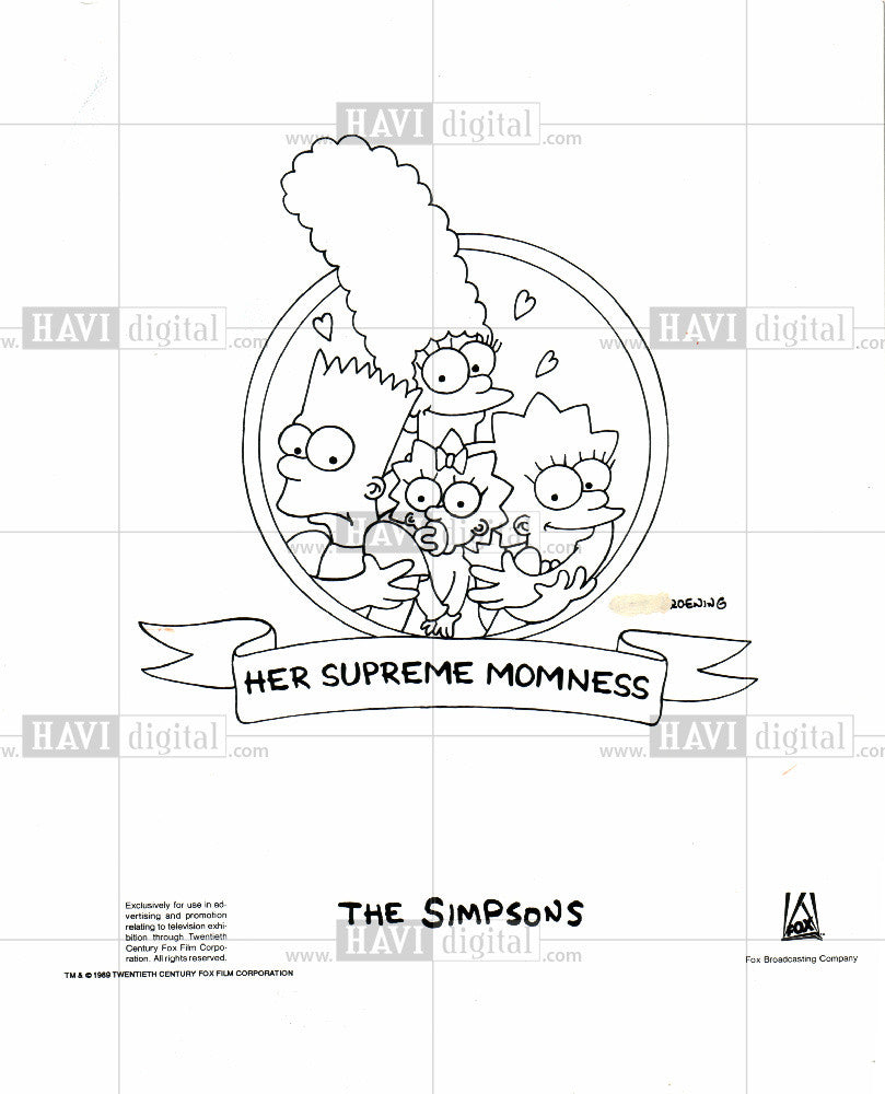 1989 Press Photo fox the simpsons - Historic Images