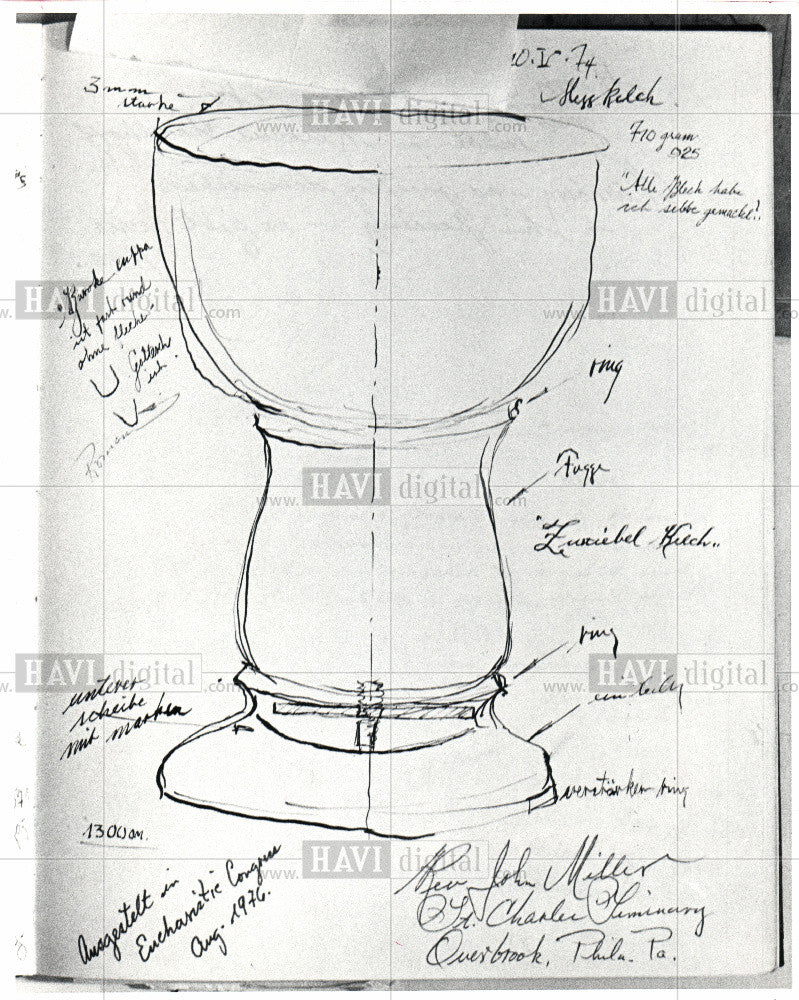 1982 Press Photo Silver Chalice - Historic Images