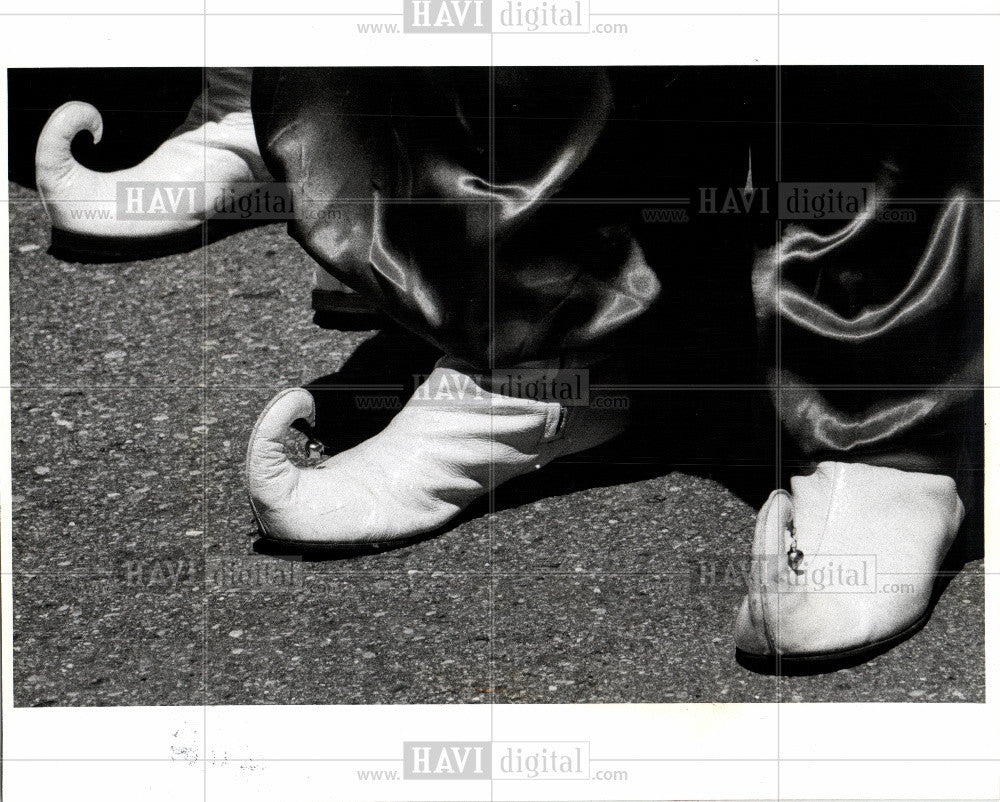 1978 Press Photo shoes curled toes Shrine parade band - Historic Images