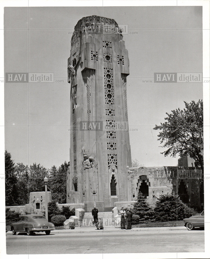 1951 Press Photo National Shrine  Little Flower Church - Historic Images