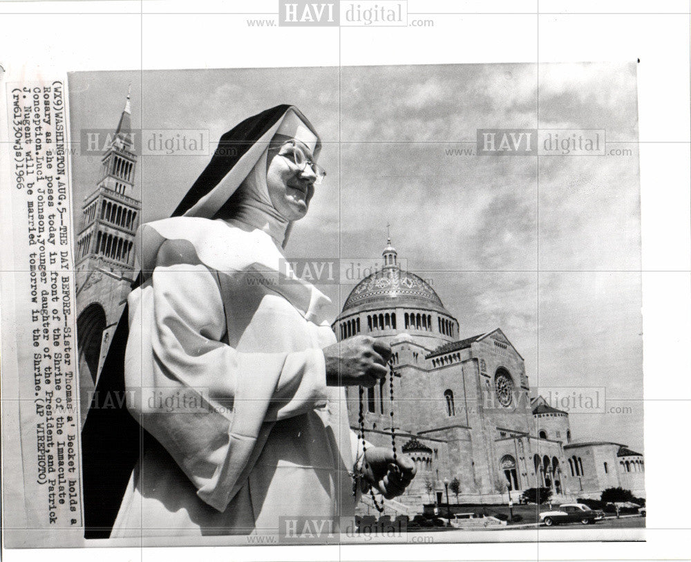 1966 Press Photo Shrine of the Immaculate Conception - Historic Images