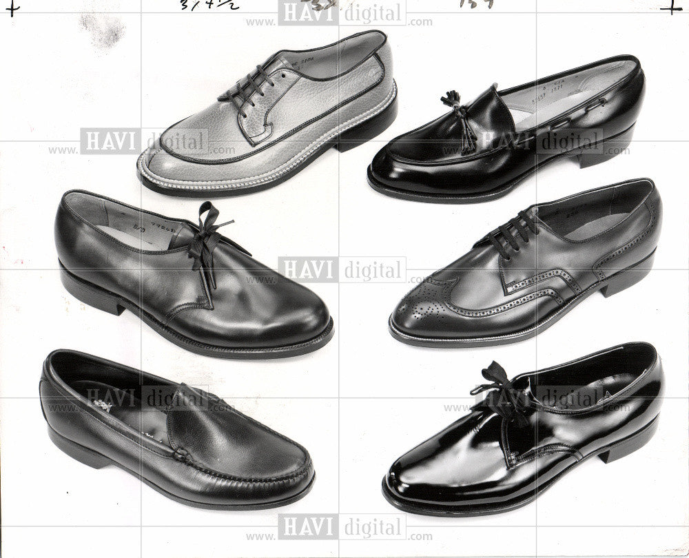 1955 Press Photo Men Shoe - Historic Images