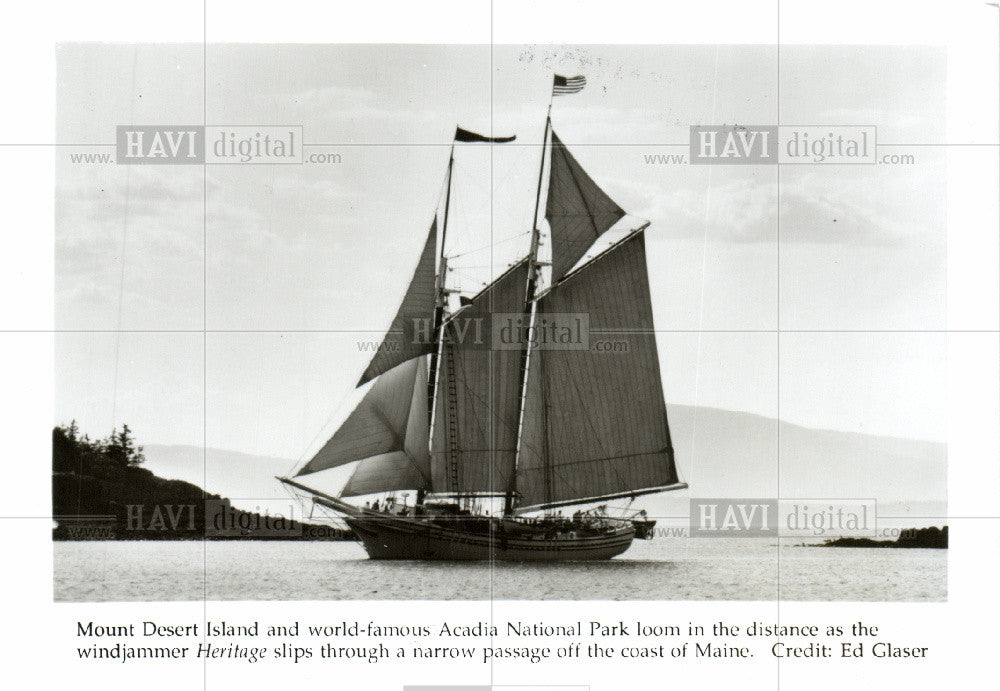 1993 Press Photo Heritage schooner windjammer - Historic Images