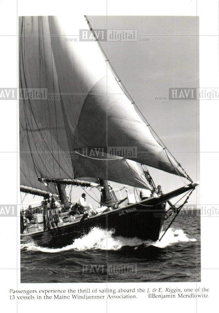 1998 Press Photo j &amp; e riggin maine windjammer sailing - Historic Images