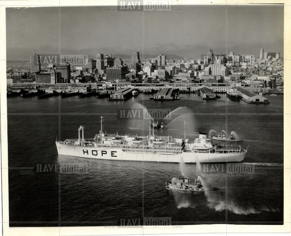 1975 Press Photo hope hospital ship boat energy recycle - Historic Images