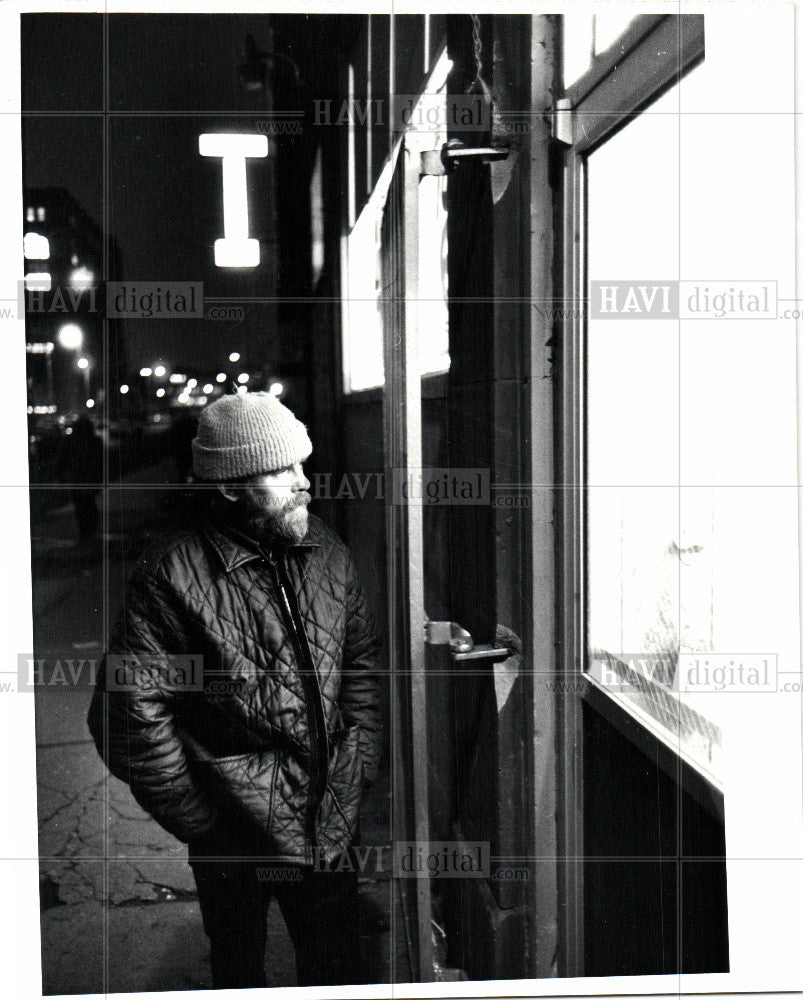 Press Photo Soup kitchen breakfast meal center - Historic Images