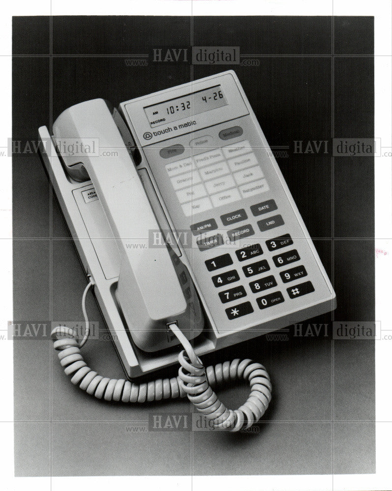 1983 Press Photo Touch-a-matic phones can remember - Historic Images