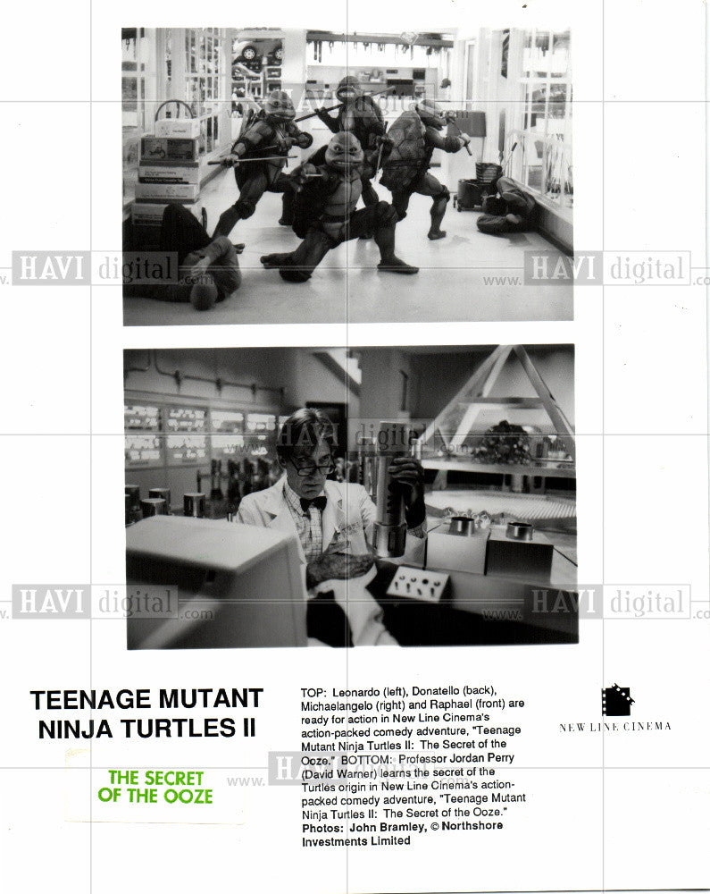 1991 Press Photo Teenage Mutant Ninja Turtles II - Historic Images