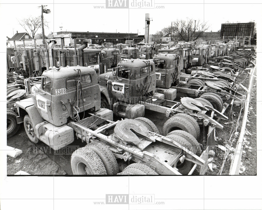 1979 Press Photo Teamsters strike trucking industry - Historic Images