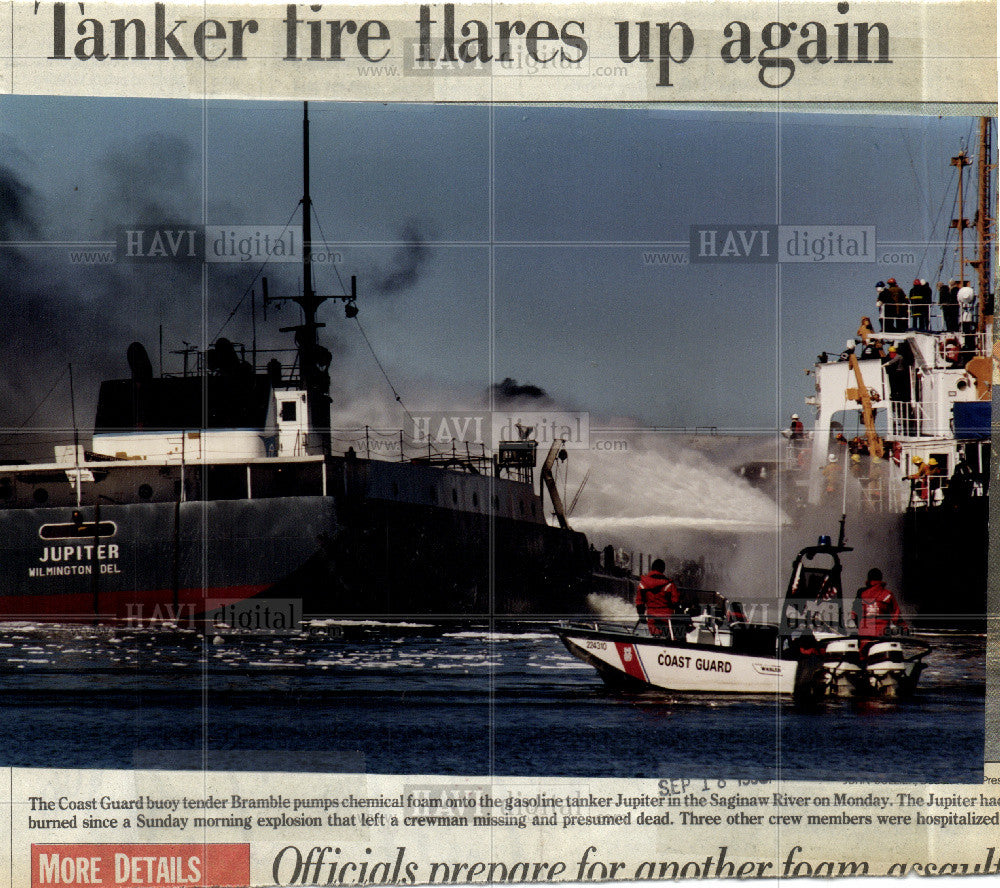 Press Photo Tanker accident - Historic Images