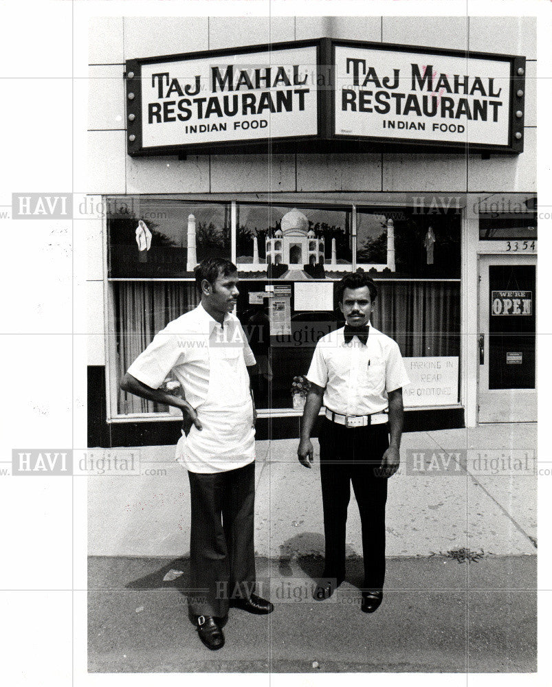 1976 Press Photo Taj Mahal, Restaurant, indian - Historic Images